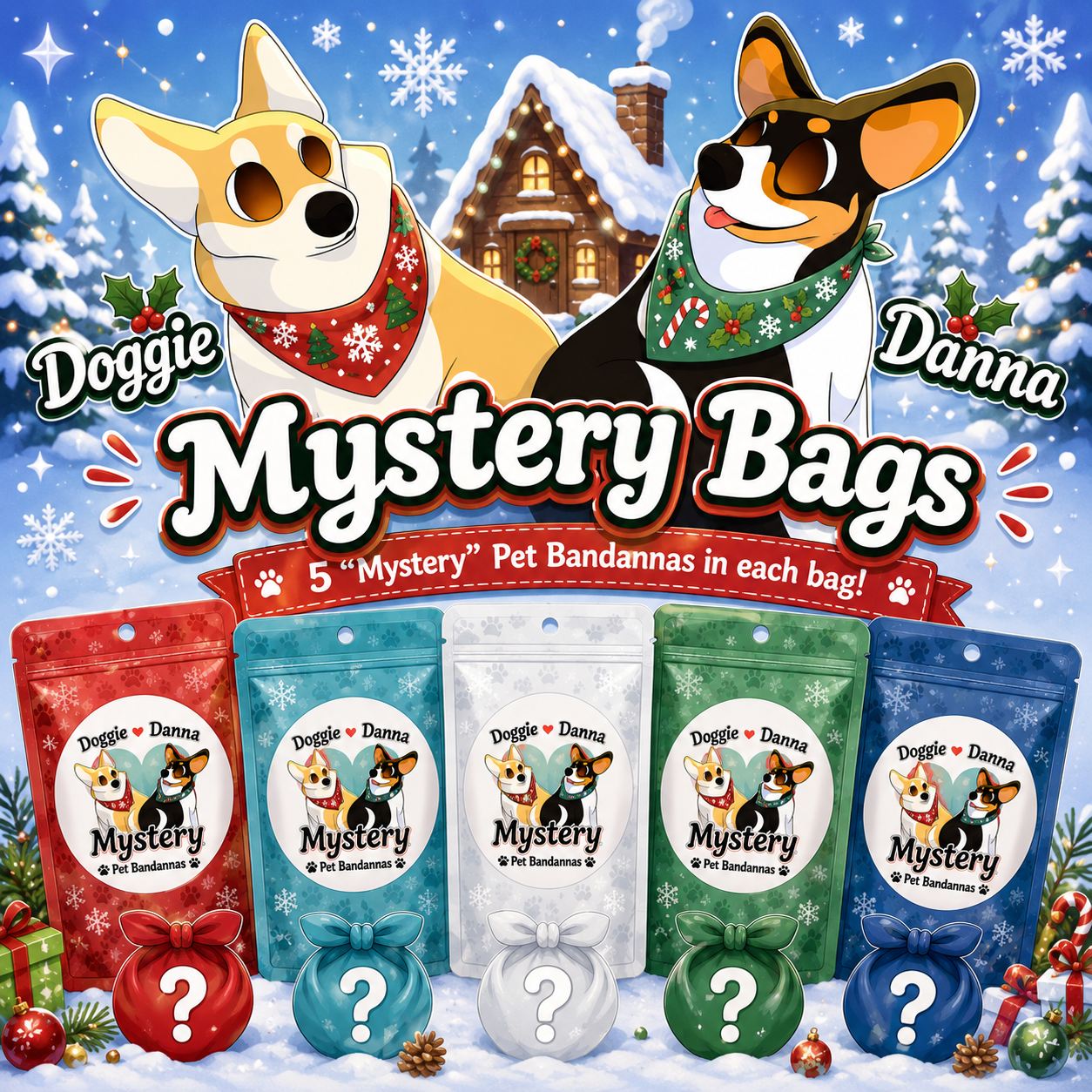 Christmas/Winter Mystery Doggie Danna Bag