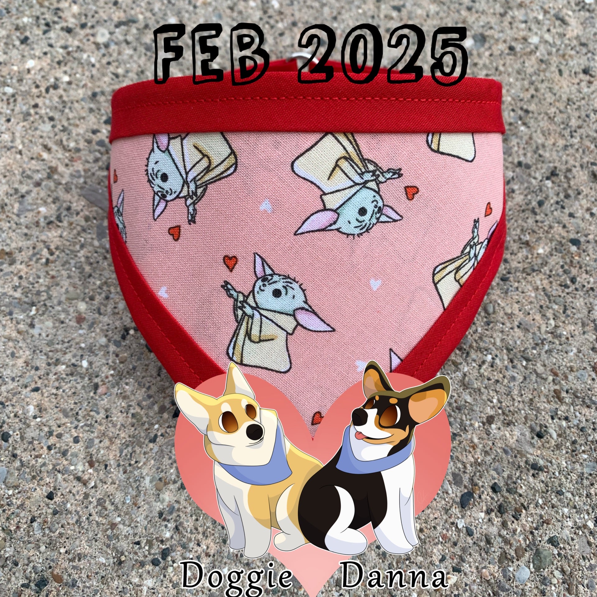 Grogu Hearts Pet Bandanna