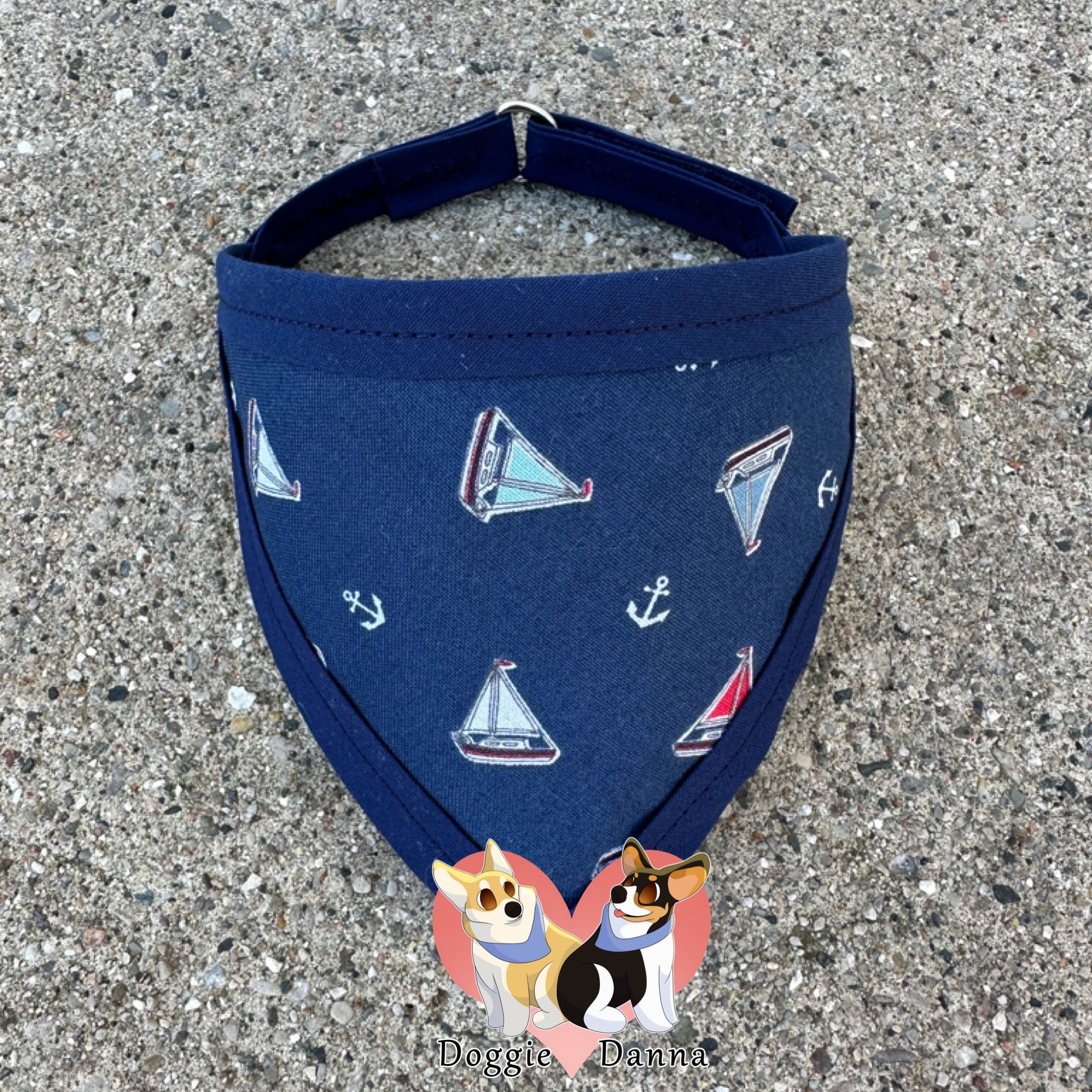 Sailboats Fun Fabric Pet Bandanna