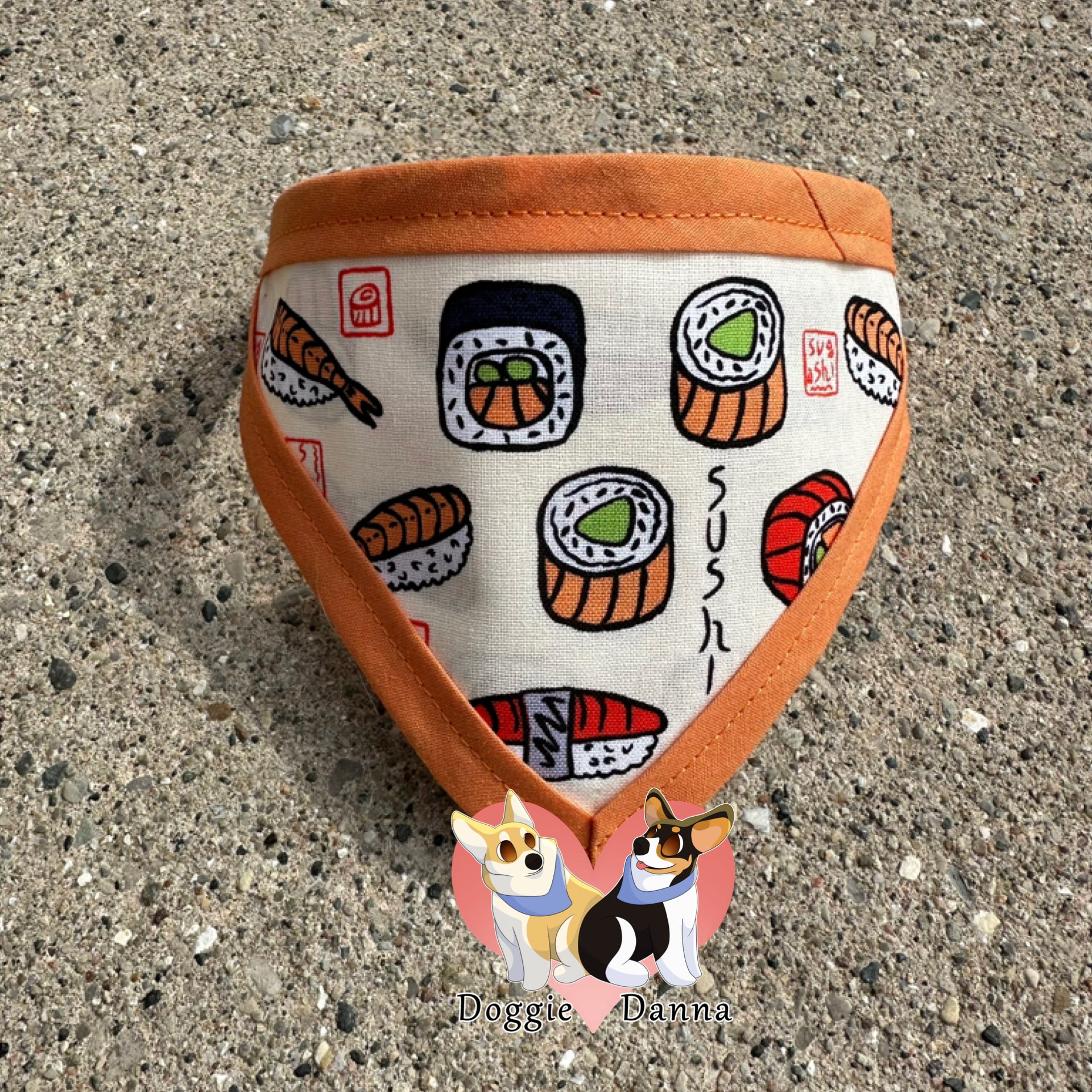 Sushi Fun Fabric Pet Bandanna