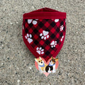 Paw Prints Buffalo Plaid Pet Bandanna