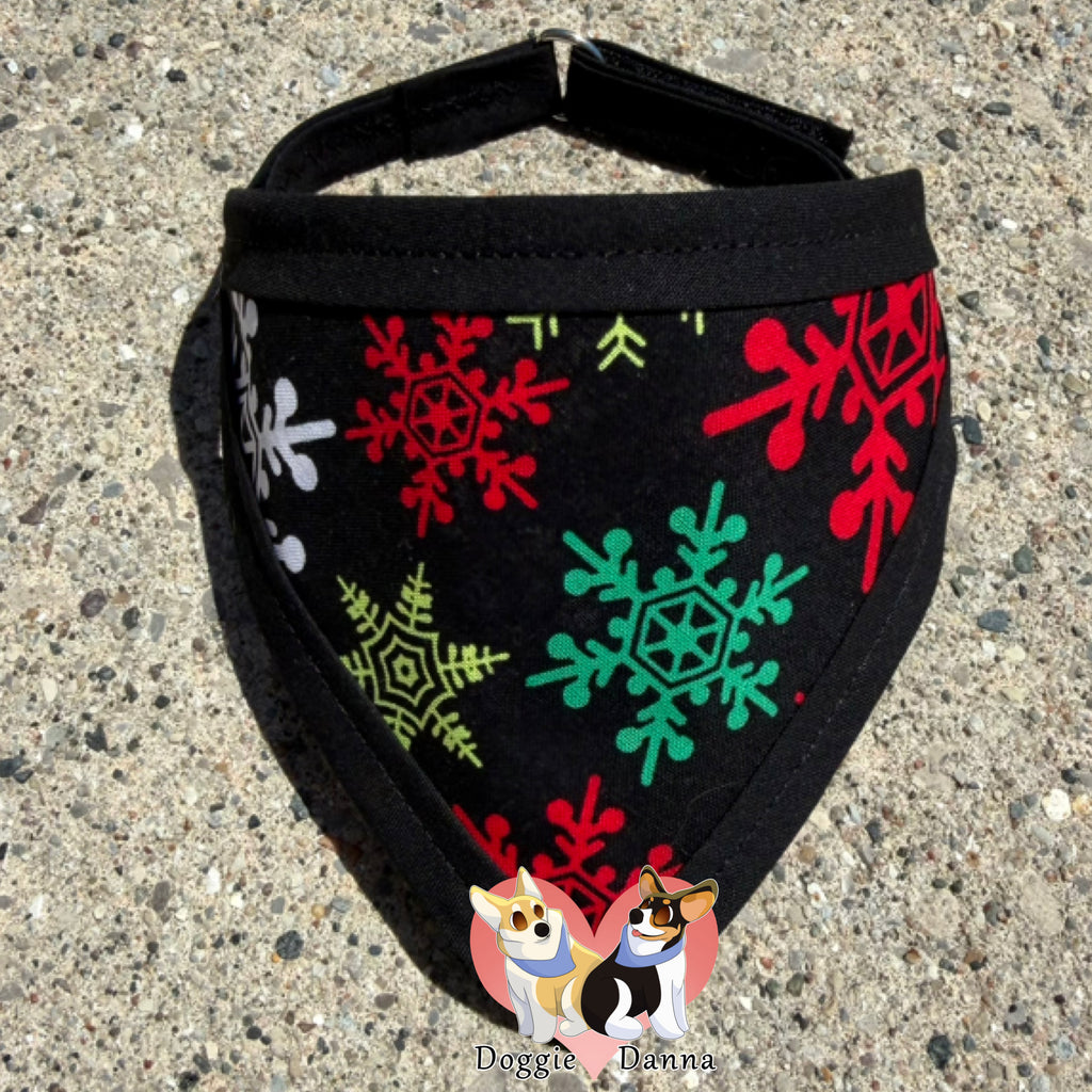 Snowflakes Fun Fabric Pet Bandanna