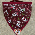 Christmas Dog Burgundy Pet Bandanna