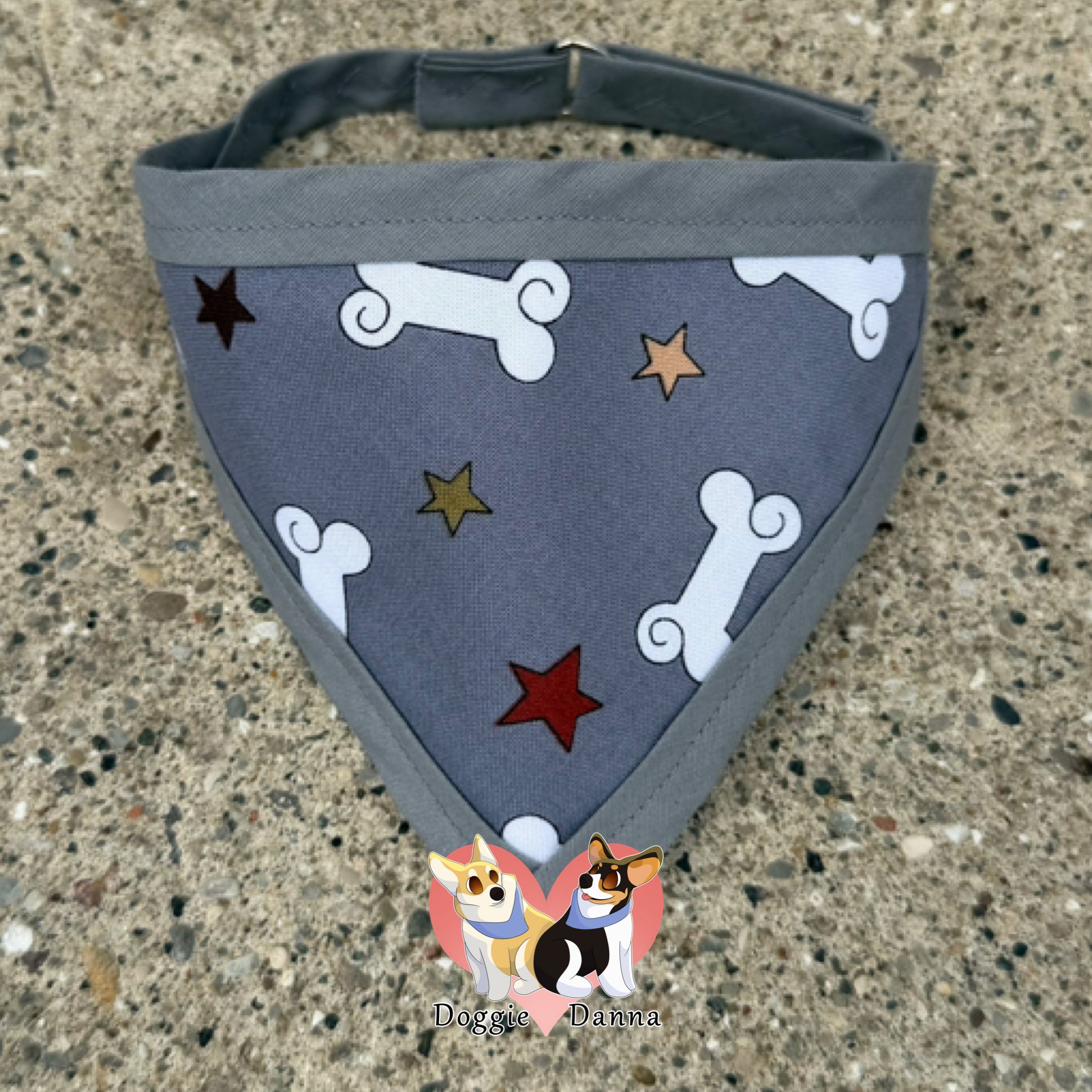 Grey Bones Pet Bandanna