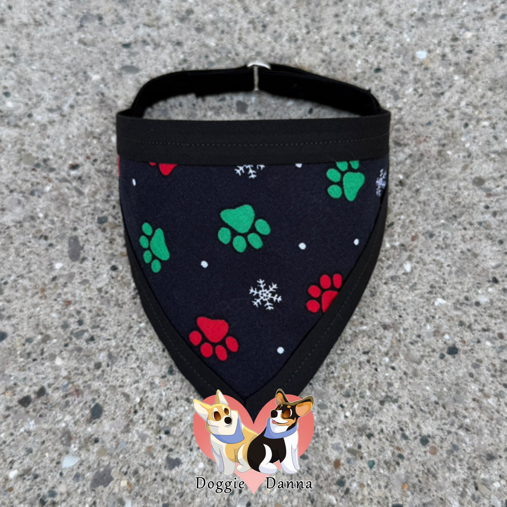 Christmas Paw Prints Pet Bandanna