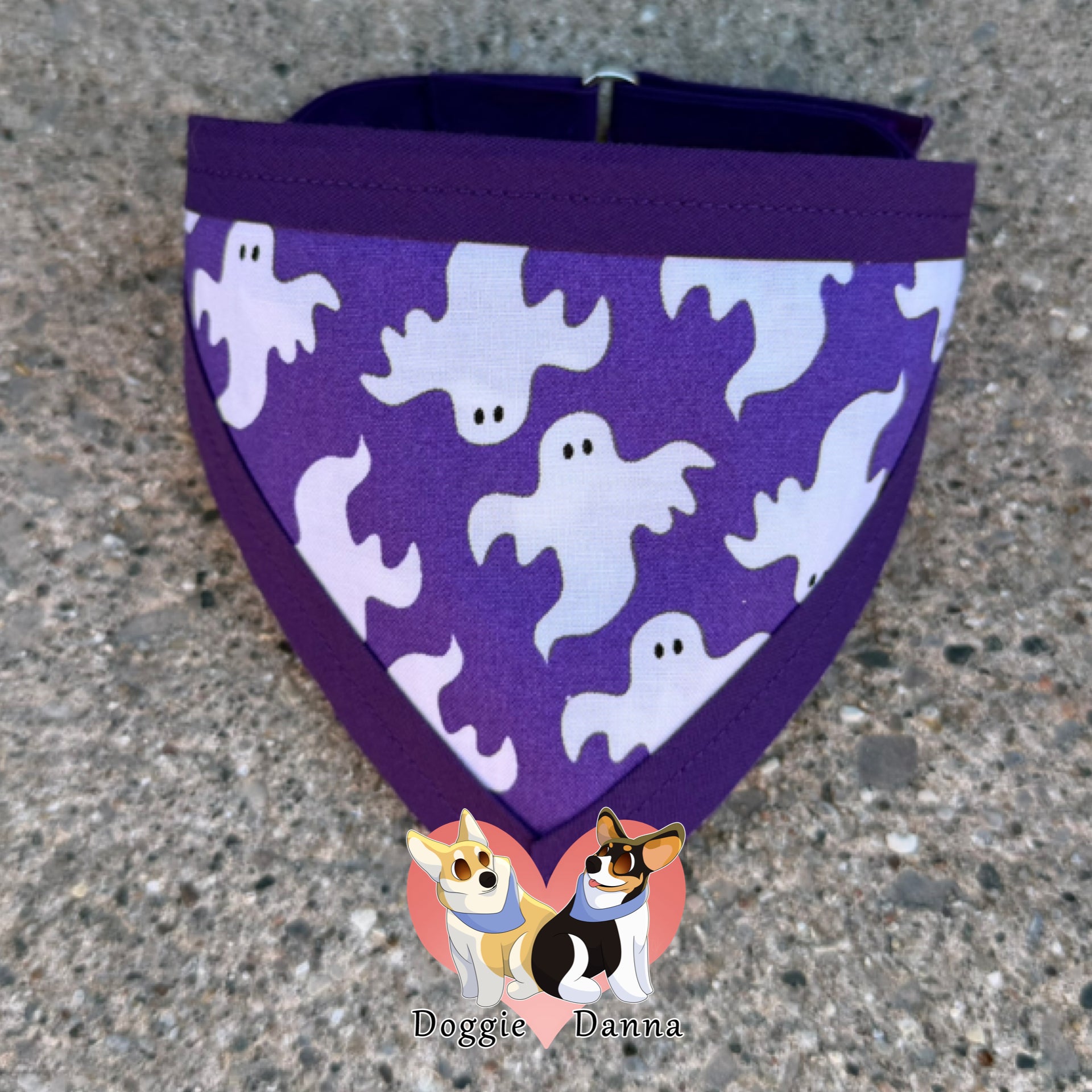 Purple Ghosts Pet Bandanna