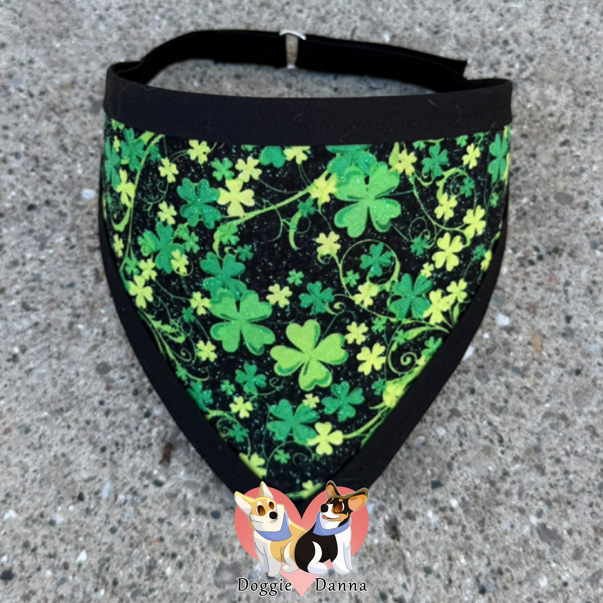 Glitter Four Leaf Clover Pet Bandanna