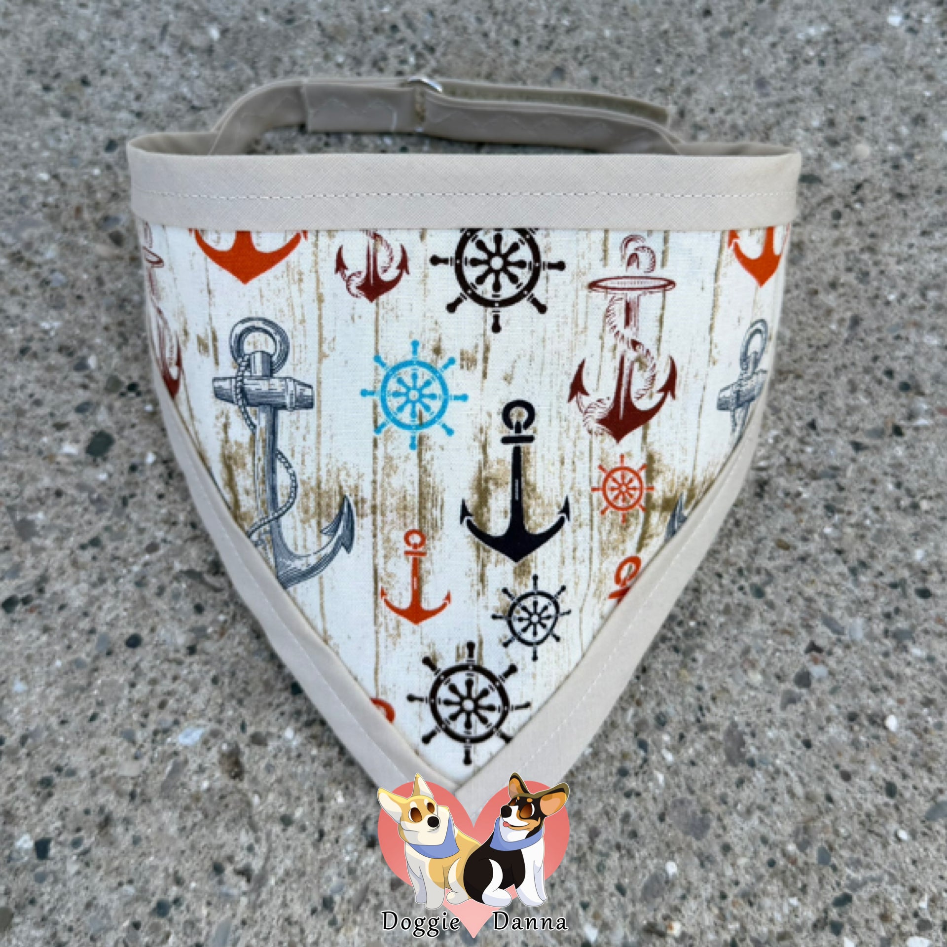 Rustic Anchors Pet Bandanna