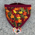 Burgundy Autumn Leaves Pet Bandanna