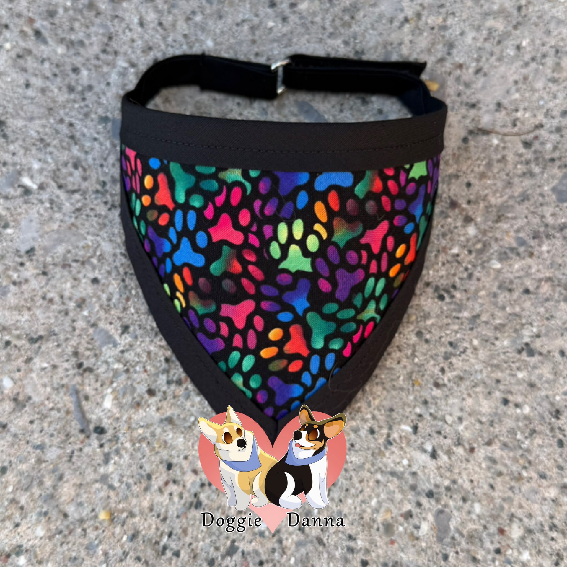 Tie-Dye Paw Print Pet Bandanna
