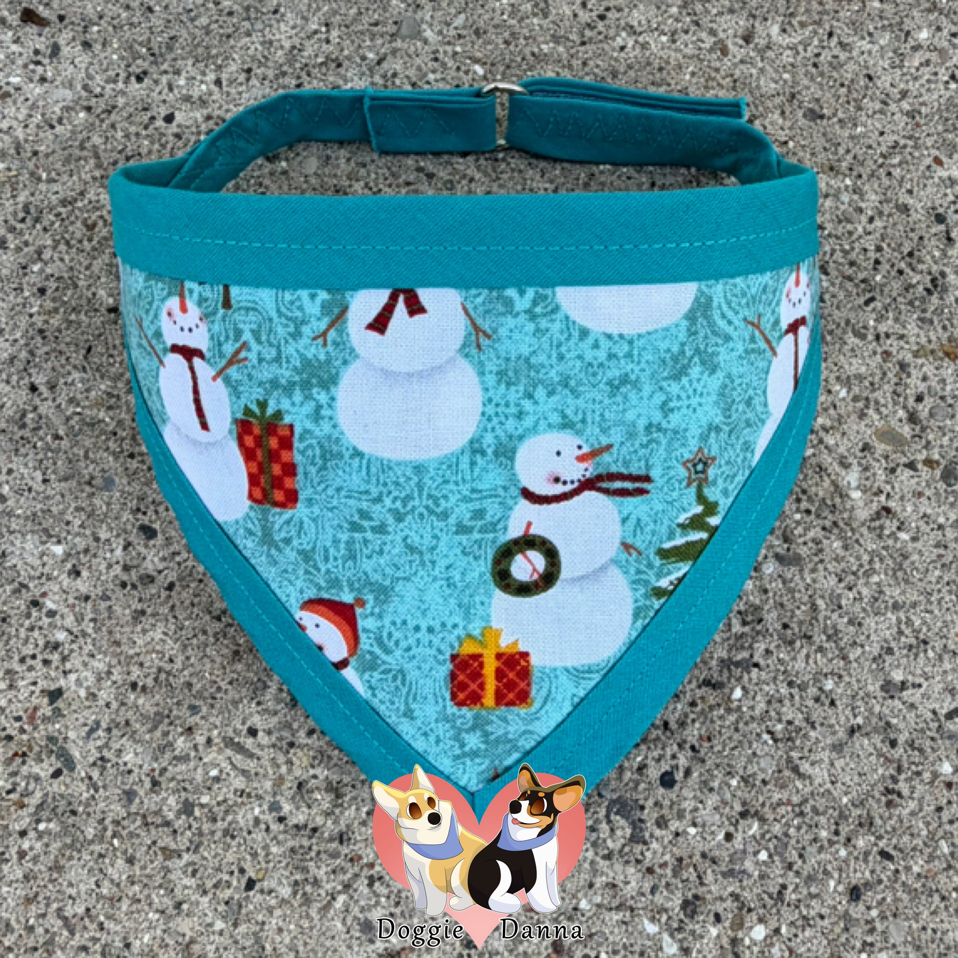 Christmas Snowman and Presents Pet Bandanna