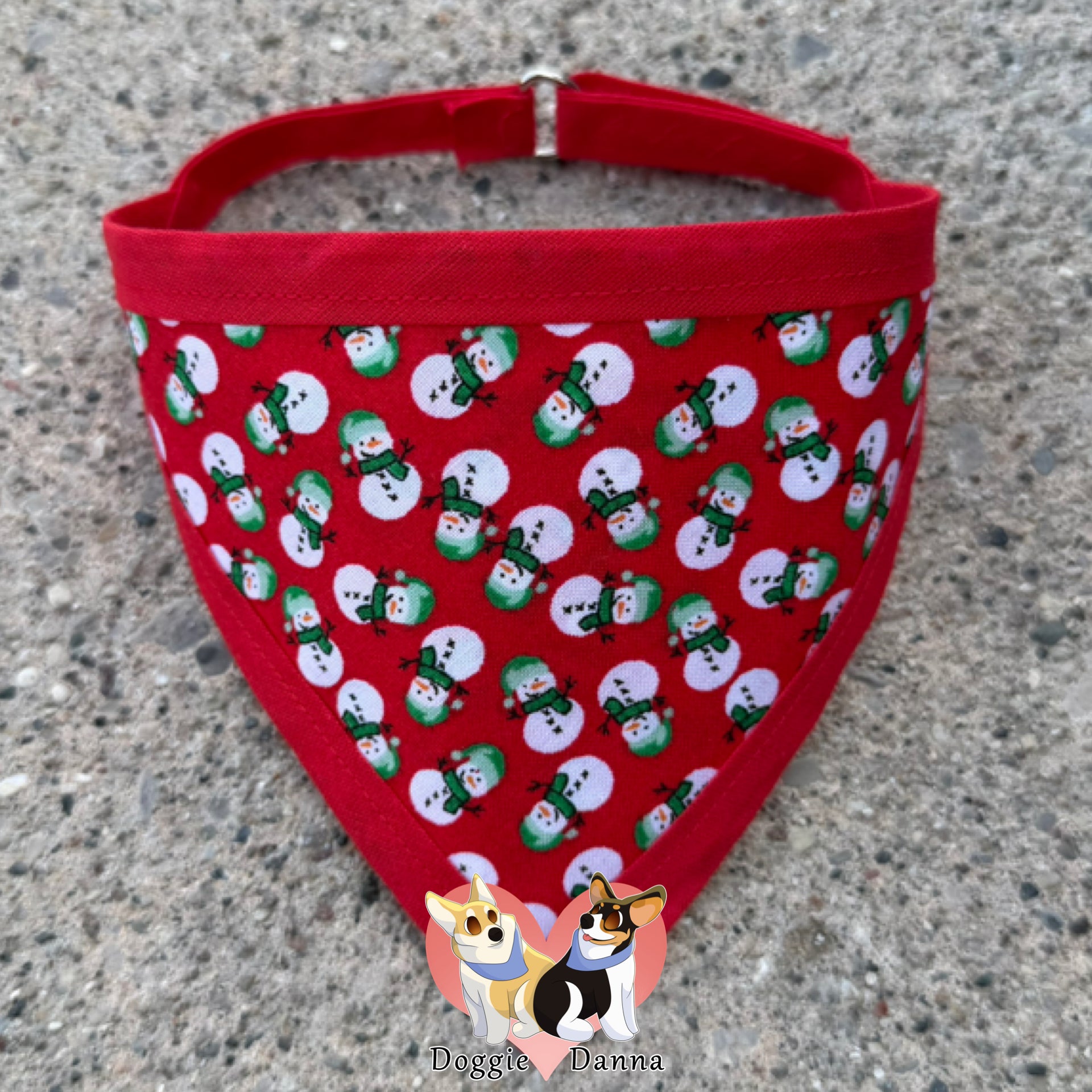 Red Snowman Pet Bandanna