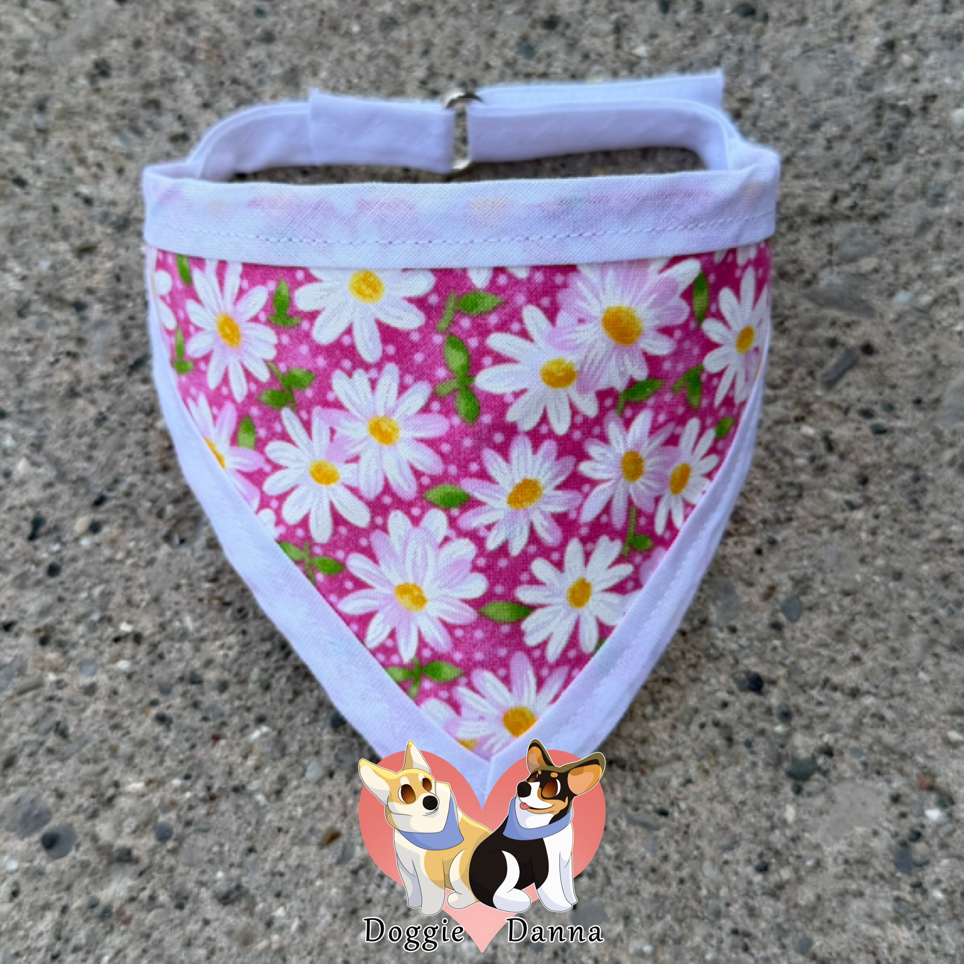 Pink Daisies Pet Bandanna
