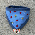 Denim Ladybug Pet Bandanna