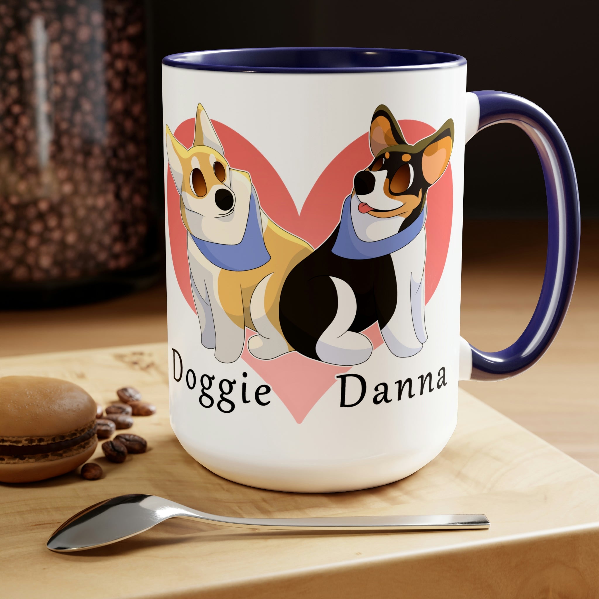 Two-Tone Coffee Mugs, 15oz