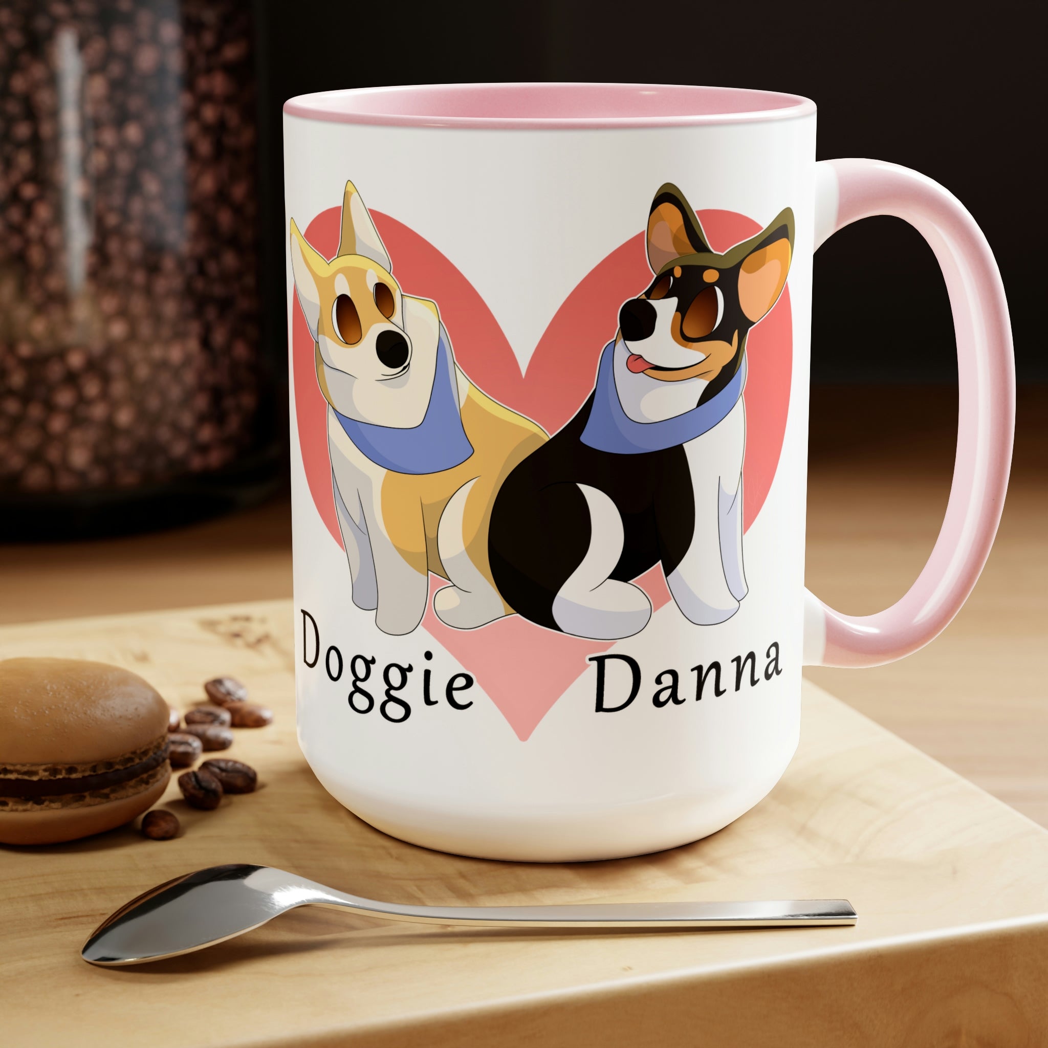 Two-Tone Coffee Mugs, 15oz
