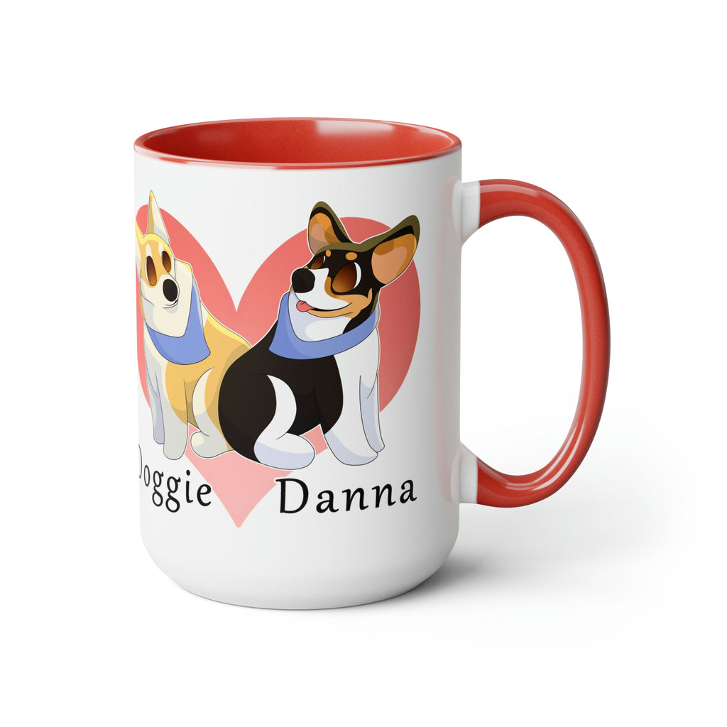 Two-Tone Coffee Mugs, 15oz