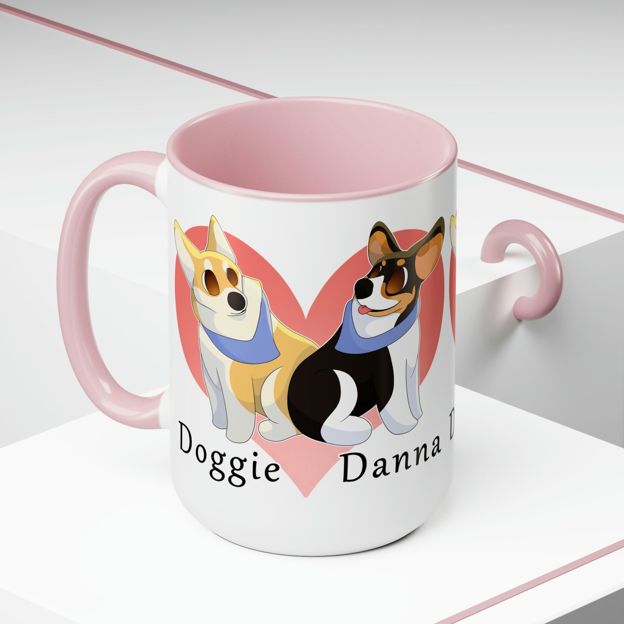 Two-Tone Coffee Mugs, 15oz