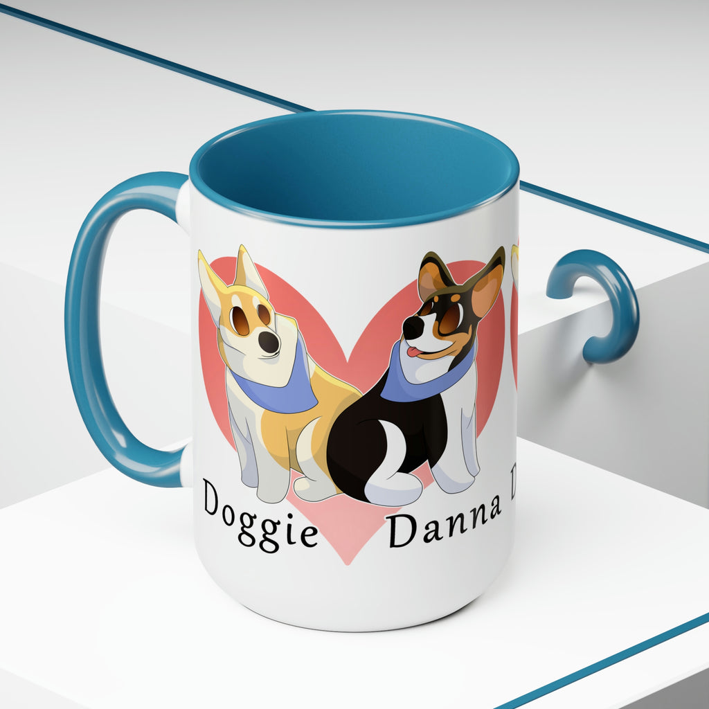 Two-Tone Coffee Mugs, 15oz