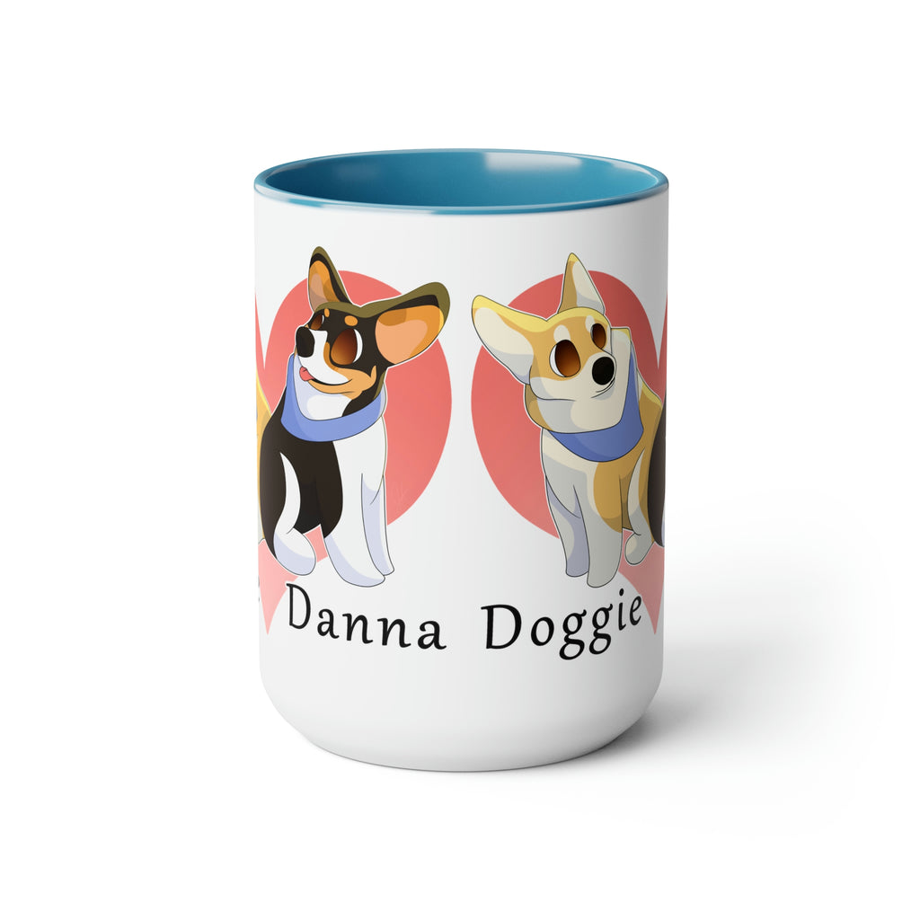 Two-Tone Coffee Mugs, 15oz
