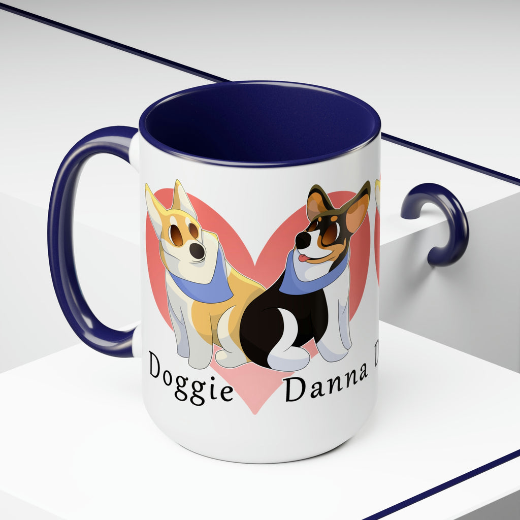 Two-Tone Coffee Mugs, 15oz