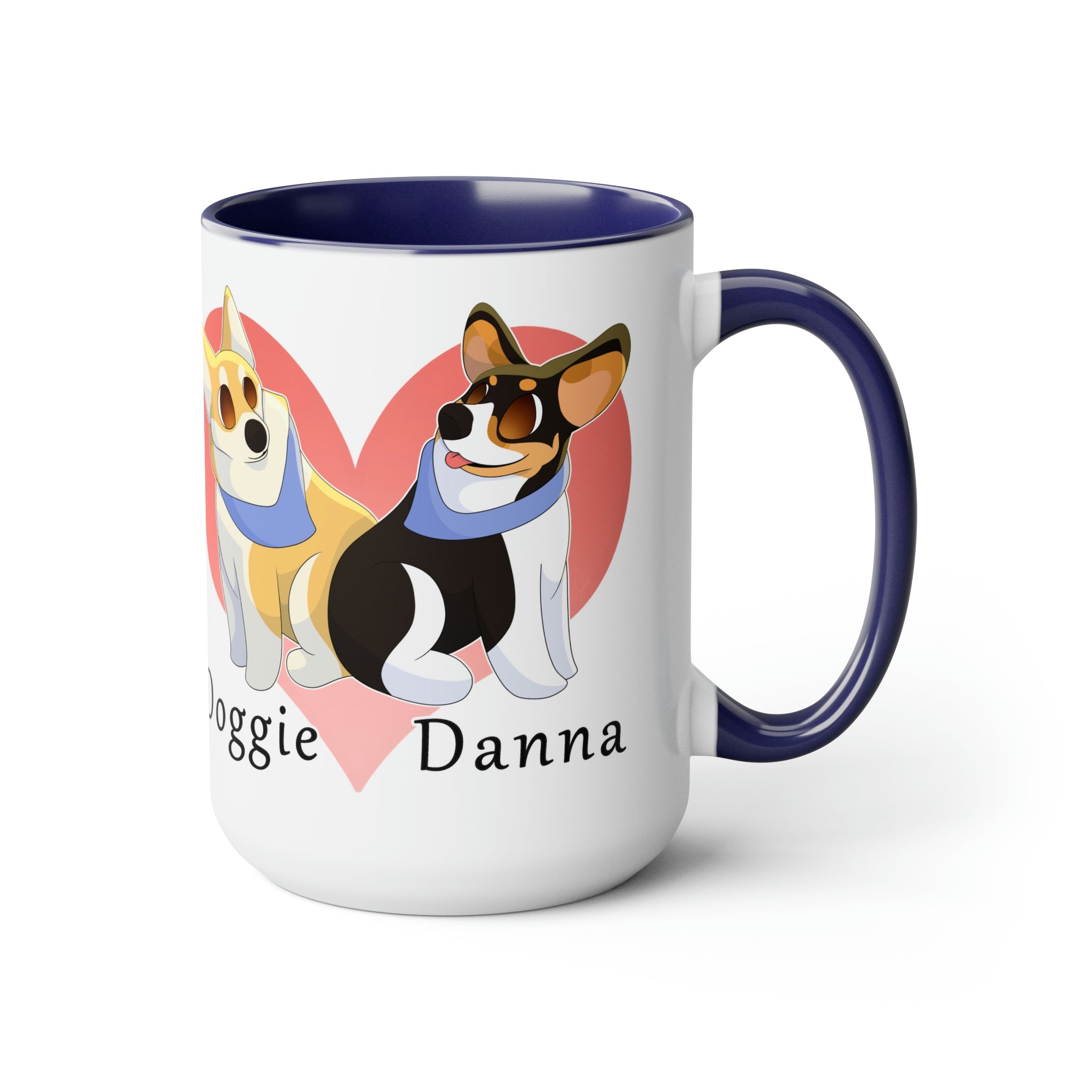Two-Tone Coffee Mugs, 15oz
