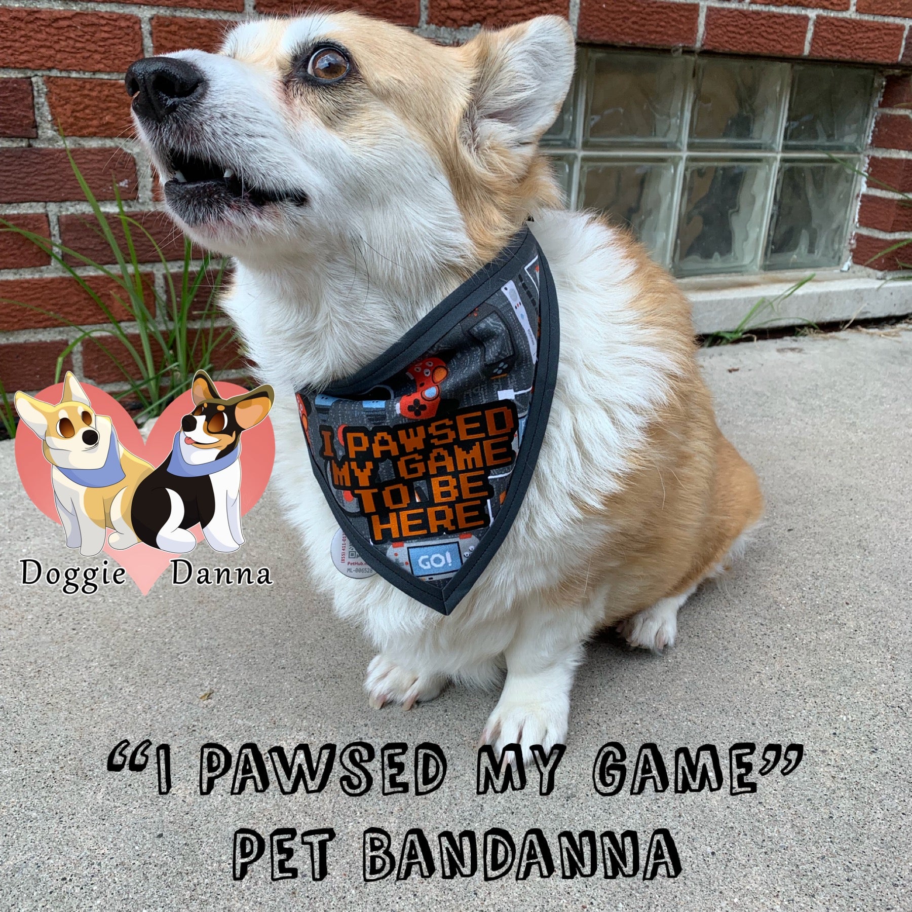 I Pawsed My Game Pet Bandanna